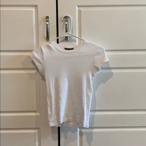 Brandy Melville ribbed white tshirt
